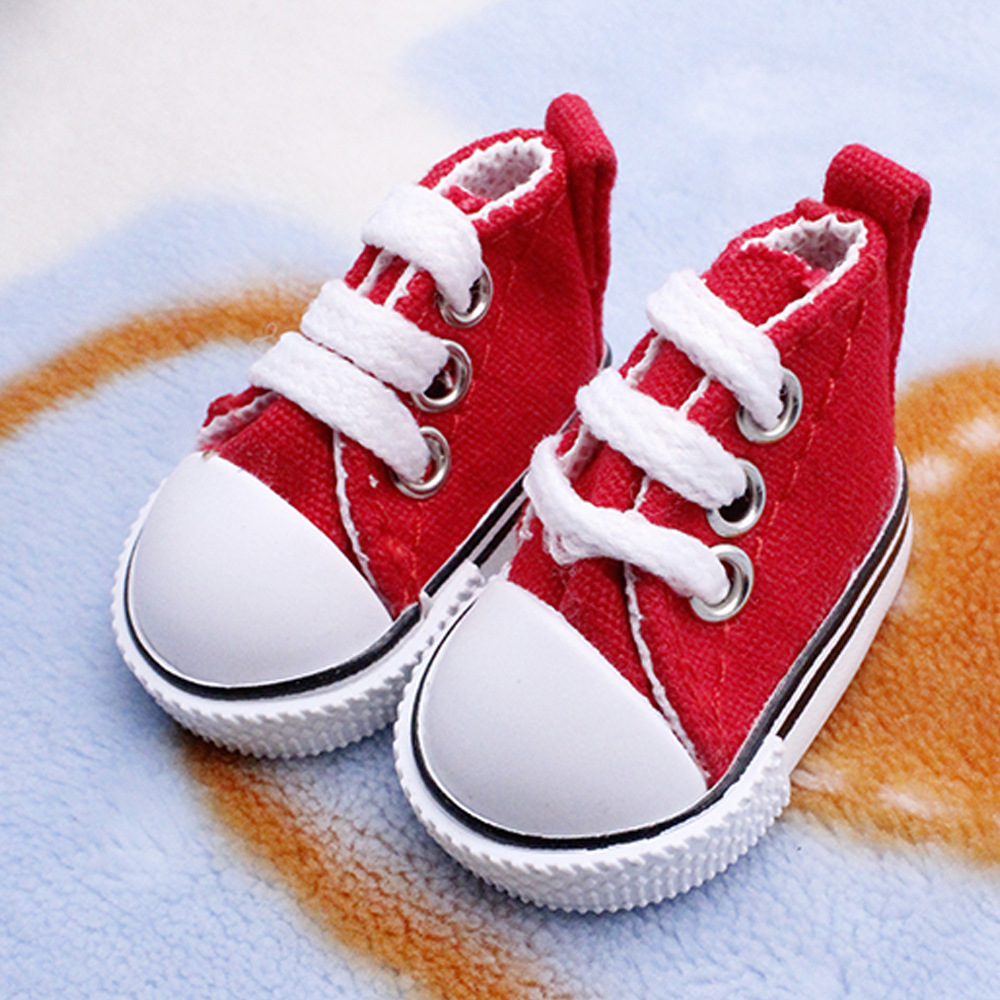 bjd6分娃娃换装鞋子exo布偶玩具娃娃鞋5cm帆布鞋玩具鞋