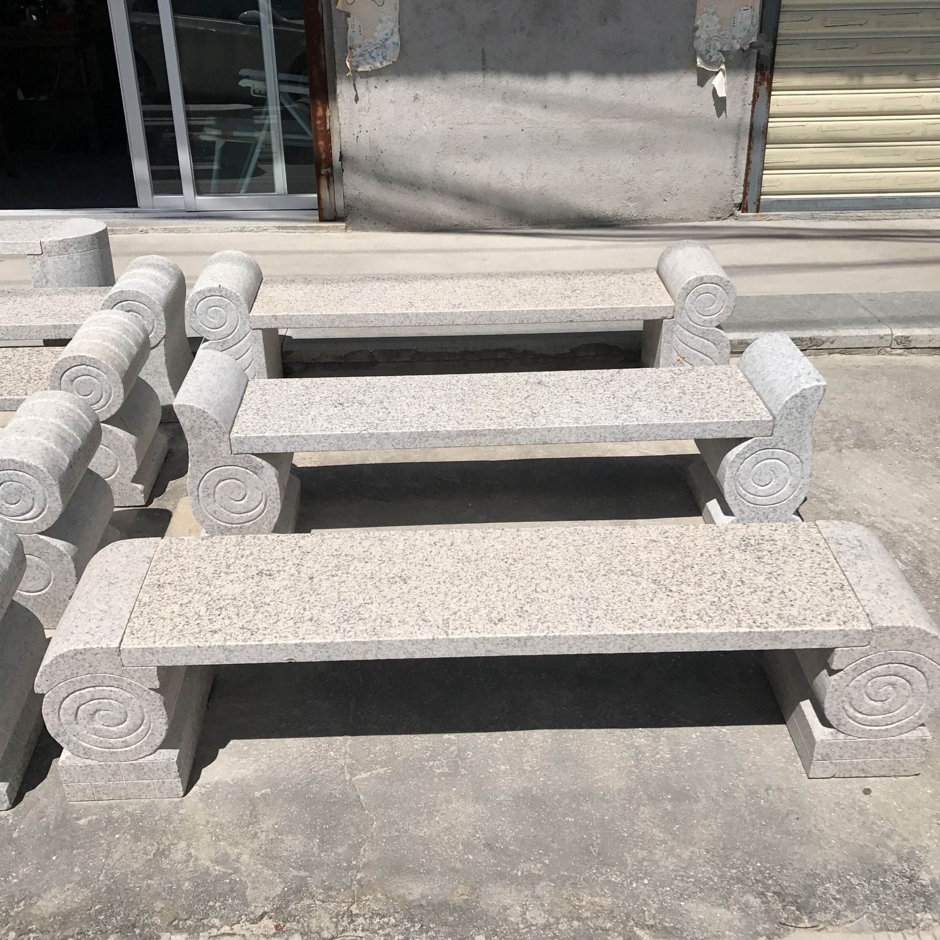 惠安石雕长条椅子花岗岩广场公园庭院 花岗岩装饰摆件 户外石长椅