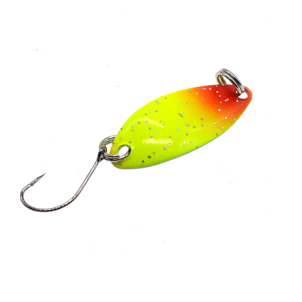 2.5g双色勺型马口单钩亮片路亚亮片垂钓路亚饵鳜鱼彩色