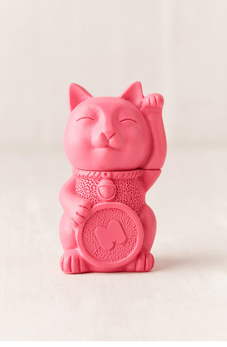 创意招财猫荧光笔可爱猫咪桌面装饰记号笔