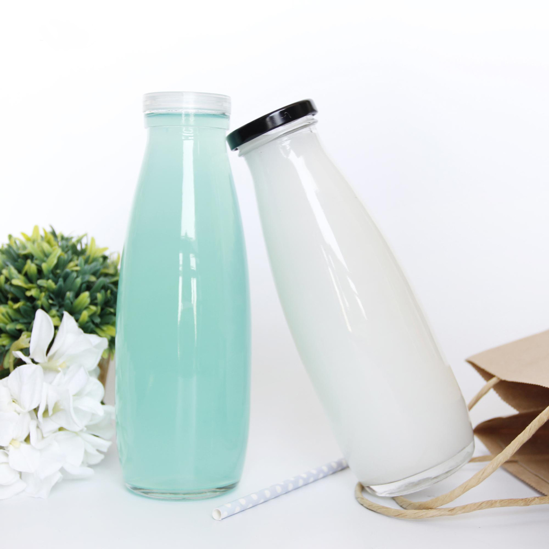 厂家批发定制1l牛奶瓶鲜奶瓶酸奶瓶奶吧专用瓶饮料玻璃瓶