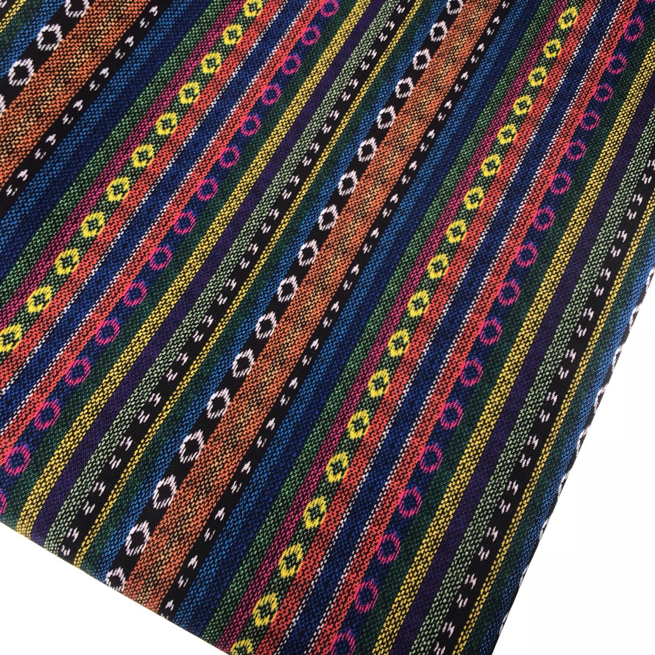 厂家直销 涤纶牛津布印民族风花布 条纹布 背包坐垫面料