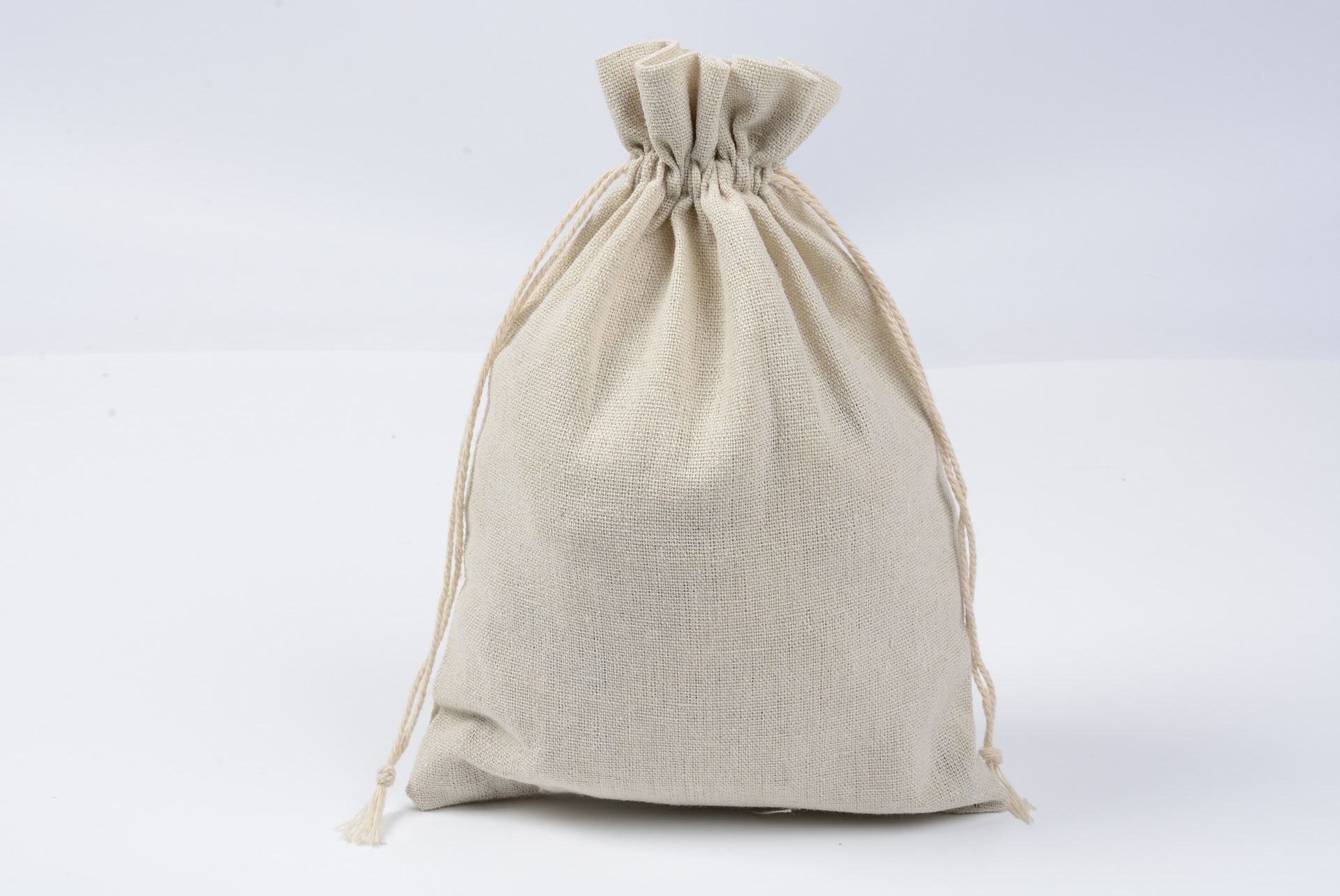 棉麻束口袋 环保涤棉布中草药包装杂粮收纳广告束口棉布袋定做