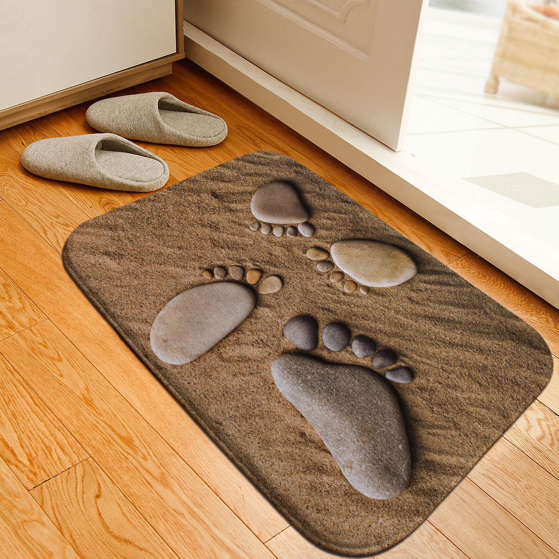 地垫门垫进门吸水防滑入户门脚垫卧室客厅进门个性脚丫地垫定制