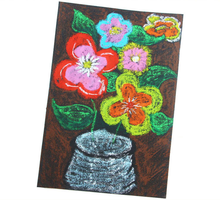 8k4k16k彩砂纸 彩色砂画纸儿童创意美术涂鸦油画棒蜡笔绘画彩纸