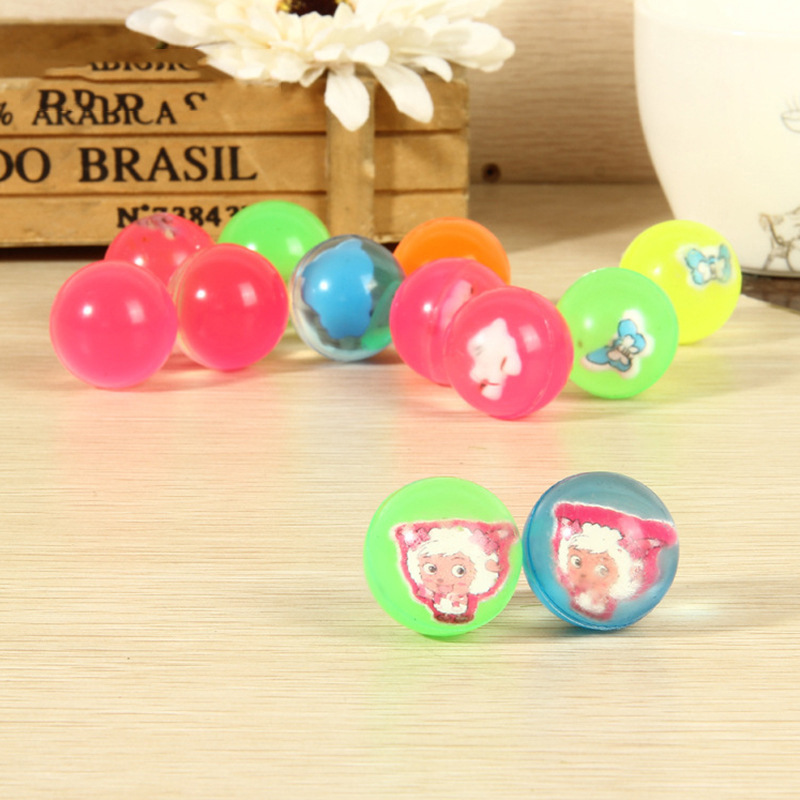 32号 一元扭蛋机用球弹力球单品 卡通儿童宝宝玩具会浮弹弹跳跳球