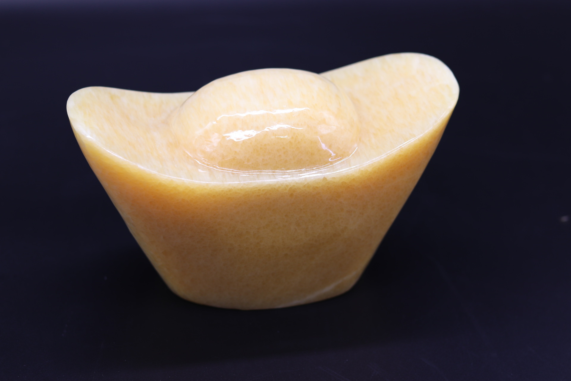 天然米黄玉20cm长玉元宝玉 雕刻优质招财风水摆件玉器工艺品 精品