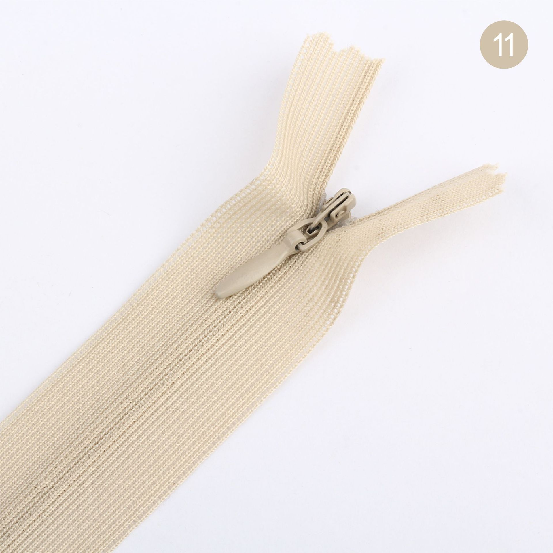 3号闭尾真丝尼龙隐形拉链抱枕布标蕾丝边靠枕衣裙裤彩色拉链60cm