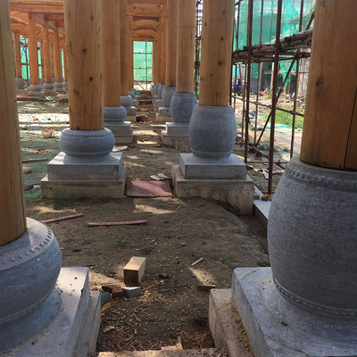 供应青石柱墩柱础石 雕花空心柱脚石 大量柱顶石批发