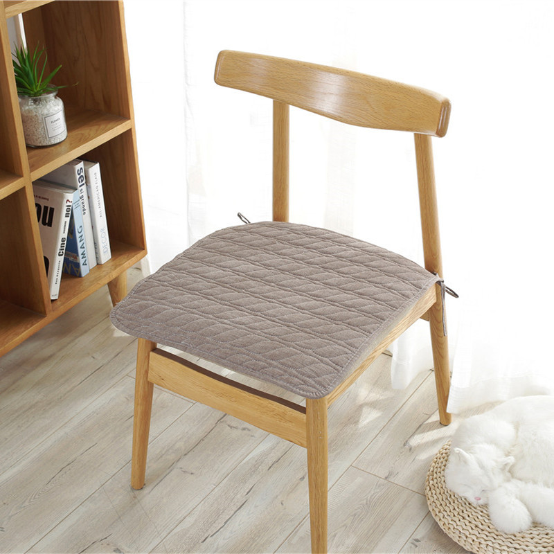 Pujiang Jiajia Cool Cotton Plaid Chair Cushion Cushion Square Simple Japanese Style Office Seat Cushion Cross-Border in Stock Wholesale