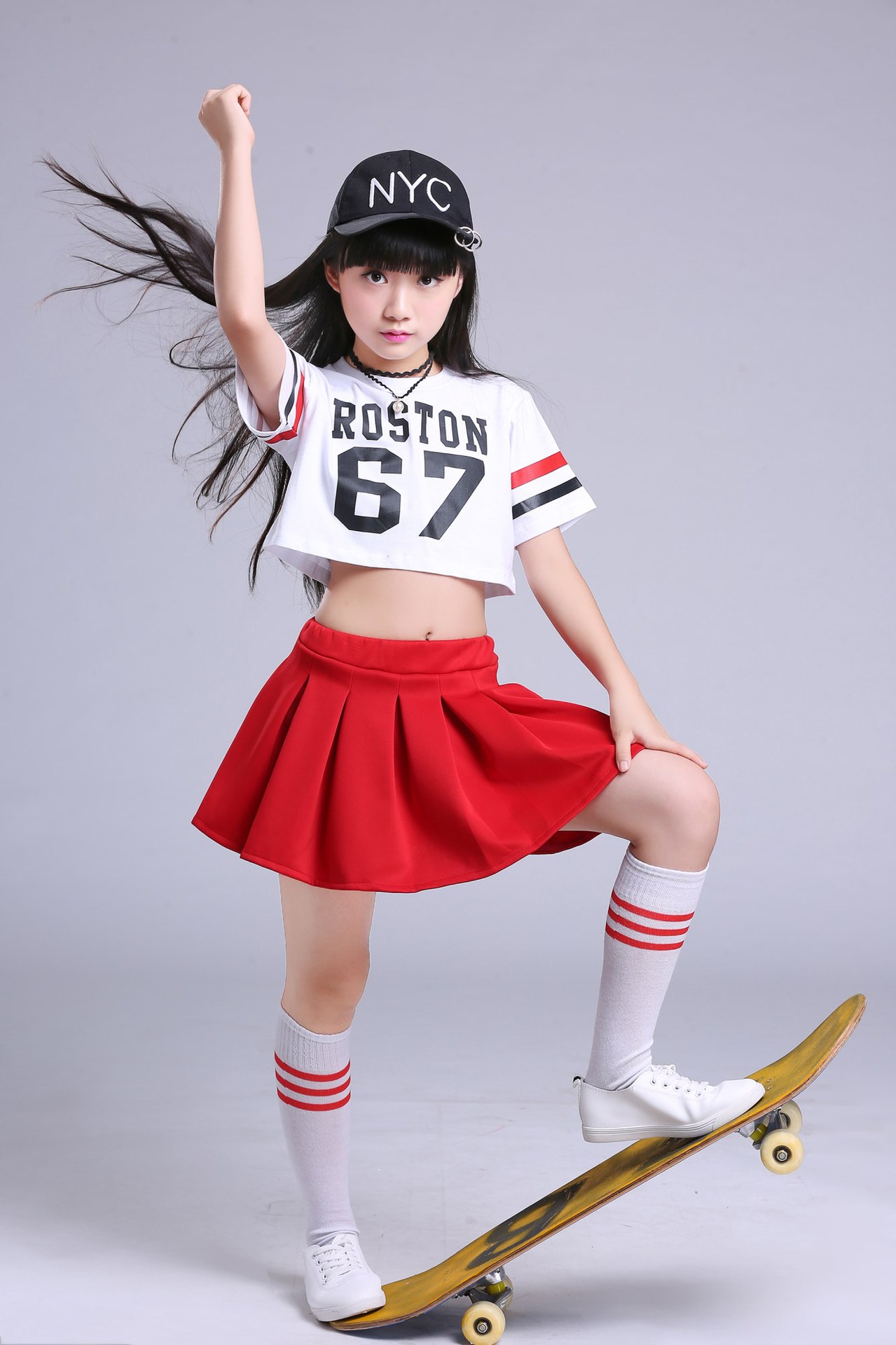 儿童爵士舞蹈演出服女童啦啦队服中小学生运动舞蹈服少儿现代舞服