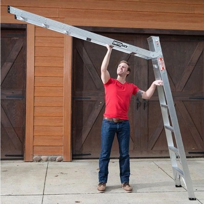 werner/稳耐铝合金两用梯 折叠人字单侧直梯加厚一字梯子 dp360cn