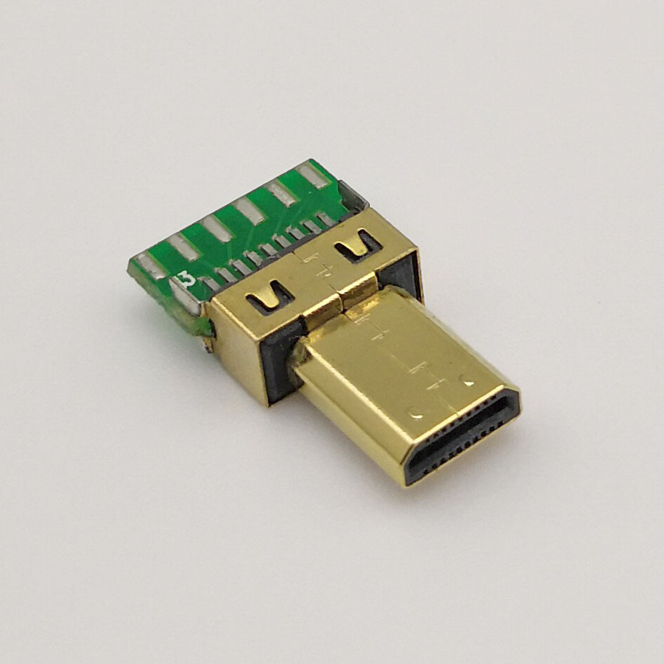 micro hdmi 夹板式公头 微型hdmi插头 hdmi 微型高清接头