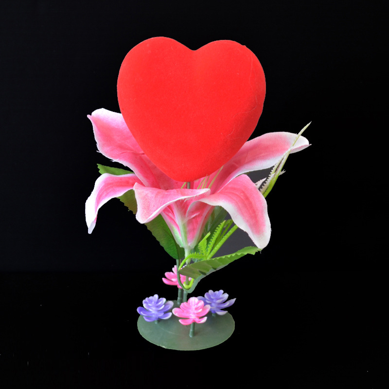 仿真花草假百合盘饰酒店创意盘饰意境菜盘花盘头家宴酒席盘花