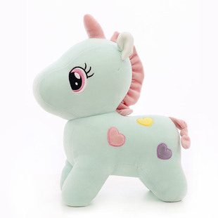 厂家批发毛绒玩具独角兽软体小马公仔抱枕一件代发礼品定制