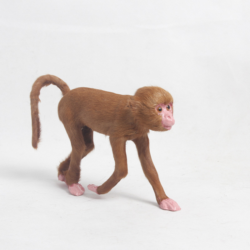 仿真猴子模型皮毛动物工艺品绒毛玩具生日礼物家居展厅摆件批发