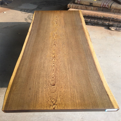 现货鸡翅木老板办公桌奥坎实木大板桌原木茶桌巴花黄花梨简约现代