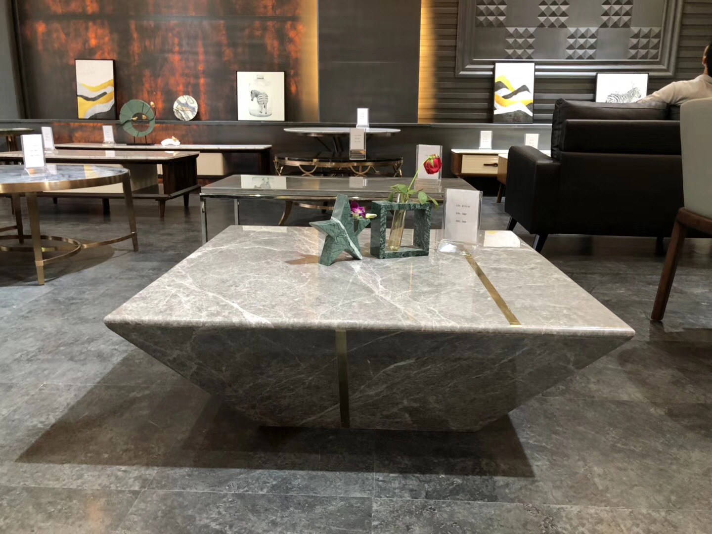 天然大理石茶几微晶石花岗岩石材楼梯踏步定制家居台面柜台