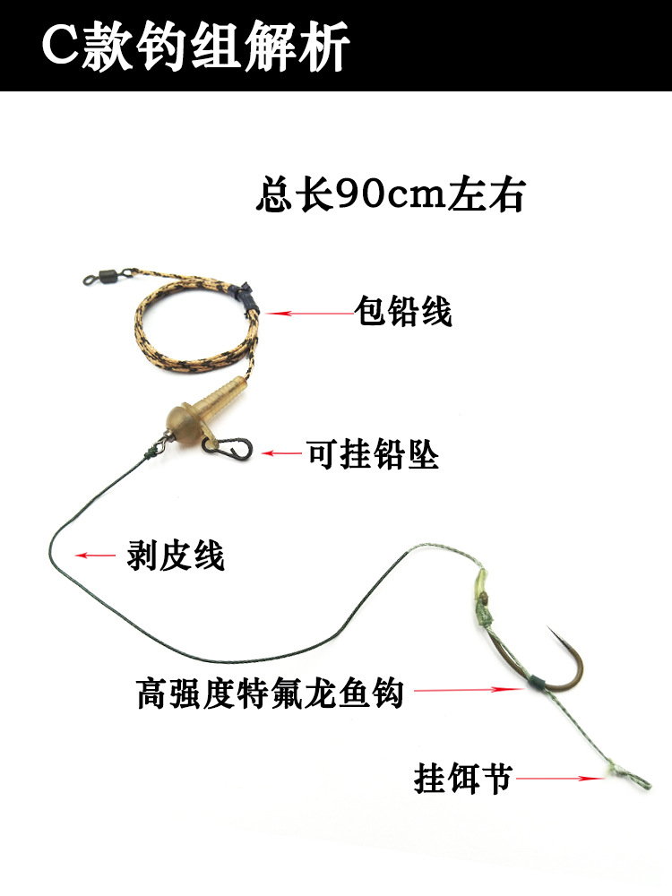 批发海竿远投竿钓鱼线组大力马线套装手工特制欧式钓组吉庆户外