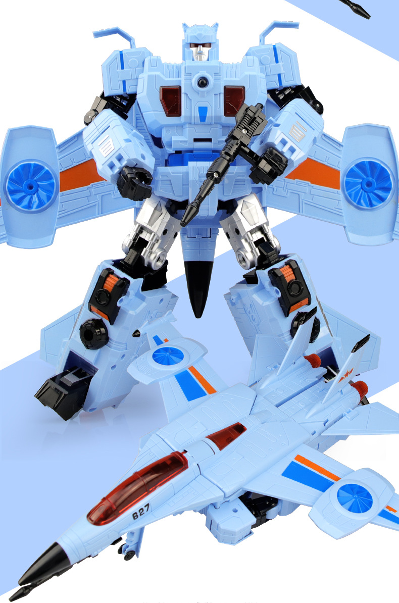 变形玩具金刚擎天战警机器人战斗飞机声光模型男孩节日礼品批发