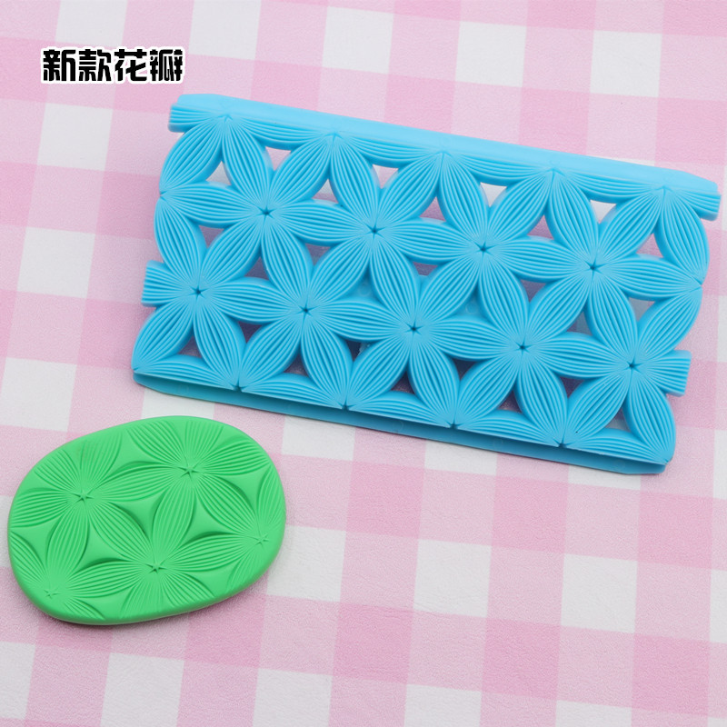 印花模具翻糖蛋糕工具超轻粘土黏土塑料压模沙发网格切模塑料模具