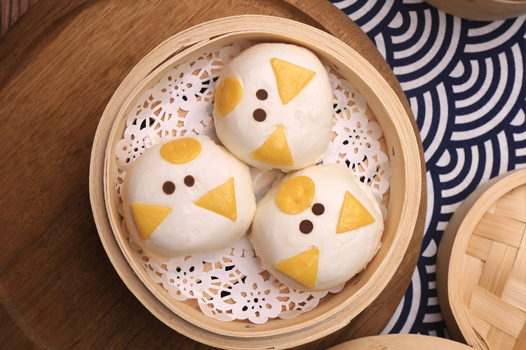 粤食福红豆猪仔包卡通豆沙包儿童早餐速冻包子点心6个300g-阿里巴巴