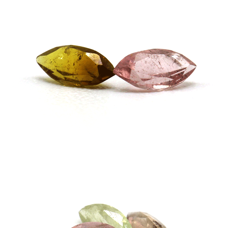 广西梧州天然宝石碧玺 裸石 马眼形 精细手工切割 厂家直供