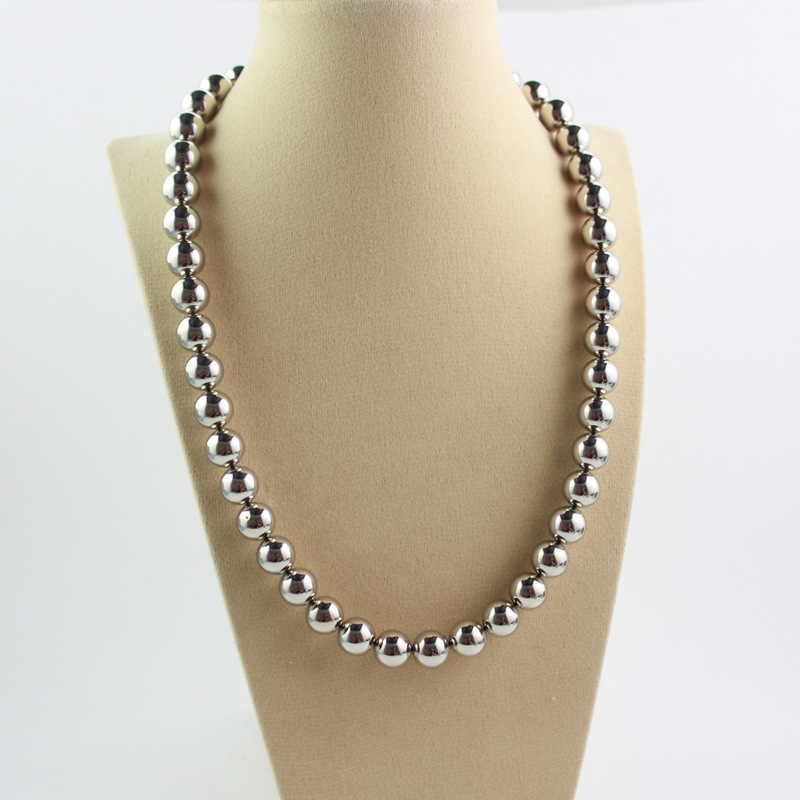 超强磁性无绳项链稀土钕铁硼磁性圆珠永磁项链送父母礼品