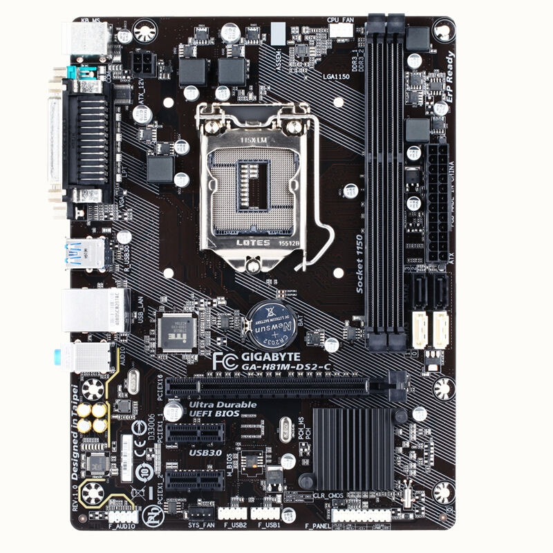 适用于台式机技嘉 ga h81m-ds2 电脑台式机主板 ddr3 1150
