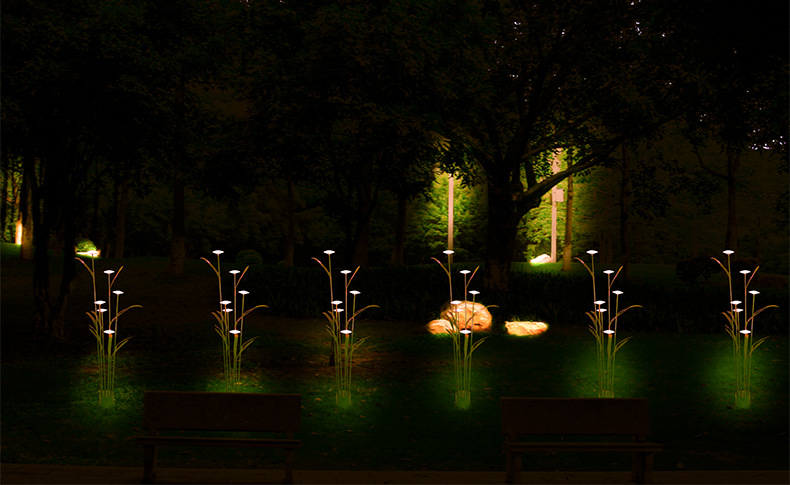led景观灯仿真植物灯草坪景观灯公园亮化工程灯亚克力飞碟灯