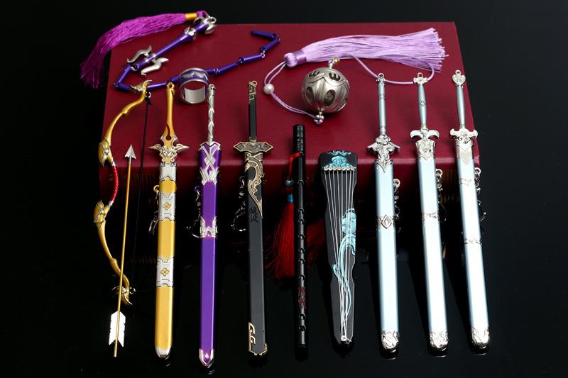 武器模型 云梦江氏铃铛 金陵弓箭 江澄紫电戒指 魏无羡兵器