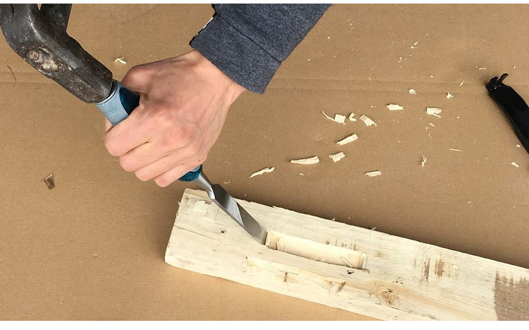 木工凿子 平凿 6-38mm 双色穿心柄木凿扁铲凿刀雕刻刀铲刀批发