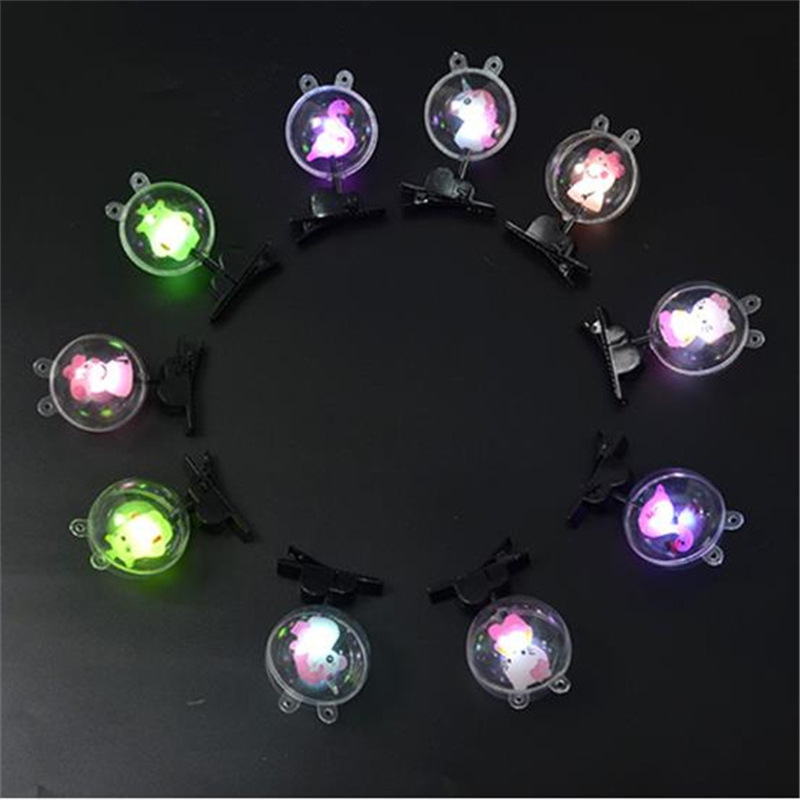 2018 Douyin Online Influencer Led Luminous Bounce Ball Hairpin Hairclip Cute Super Cute Hair Accessories Selling Cute Gadget Cute Head