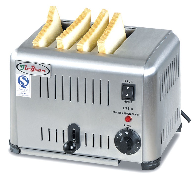 杰冠厂家4ats 四片商用多士炉 不锈钢电热烤面包机 4片电早餐机