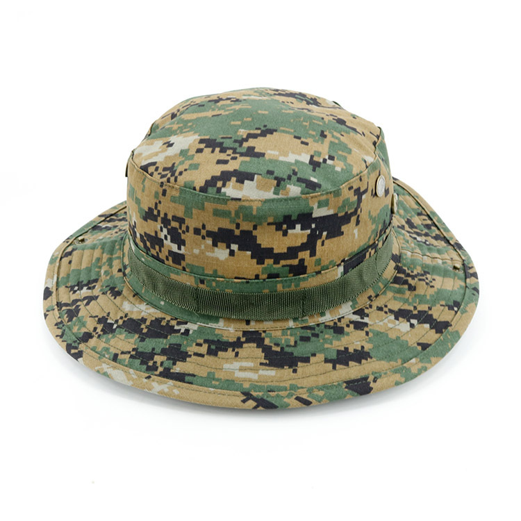 夏季户外特种兵07猎人迷彩帽奔尼帽男圆边遮阳帽子防晒钓鱼帽军迷