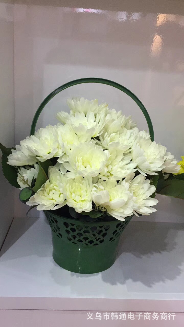 塑料花蓝手提花篮可拆花蓝婚庆用清明花鲜花篮祭祀手工插花篮