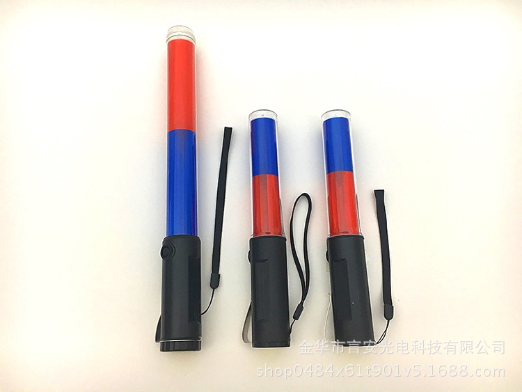 红蓝充电式led超亮交通指挥棒带磁铁吸附挂钩消防荧光棒厂家直销