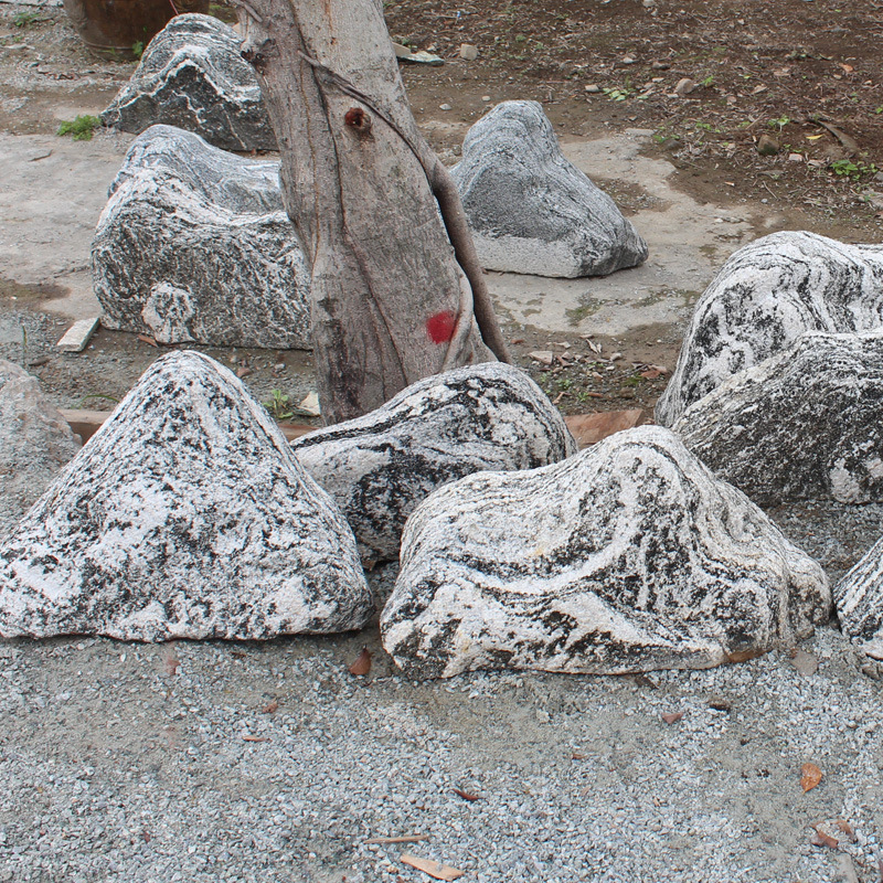 枯山水设计实施景观石 园林设计理念成型造景山石