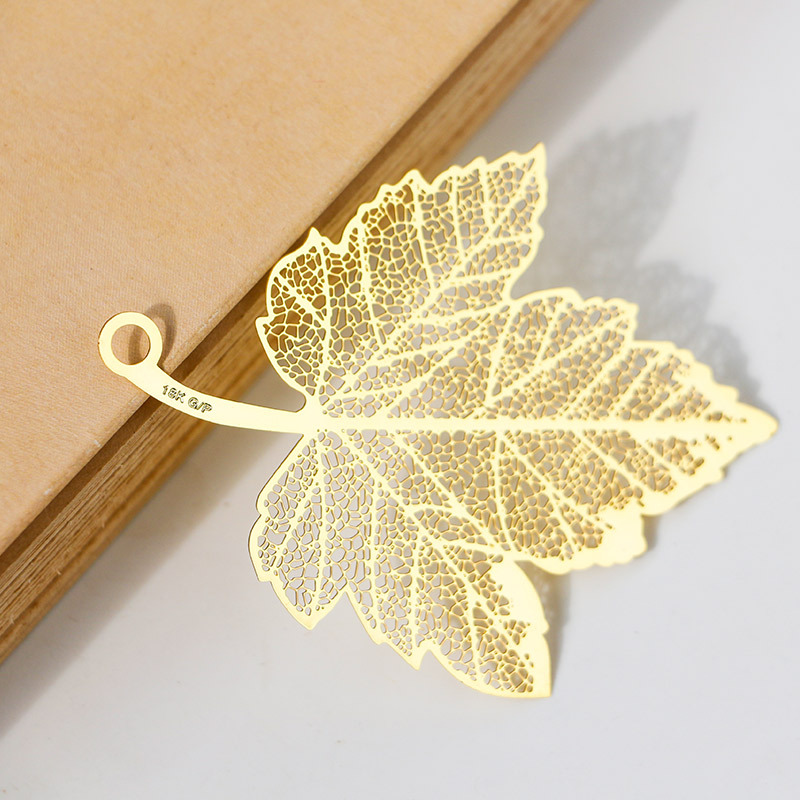金属书签 定制叶脉镂空黄铜蚀刻电脑片定做文艺金属工艺礼品刻字