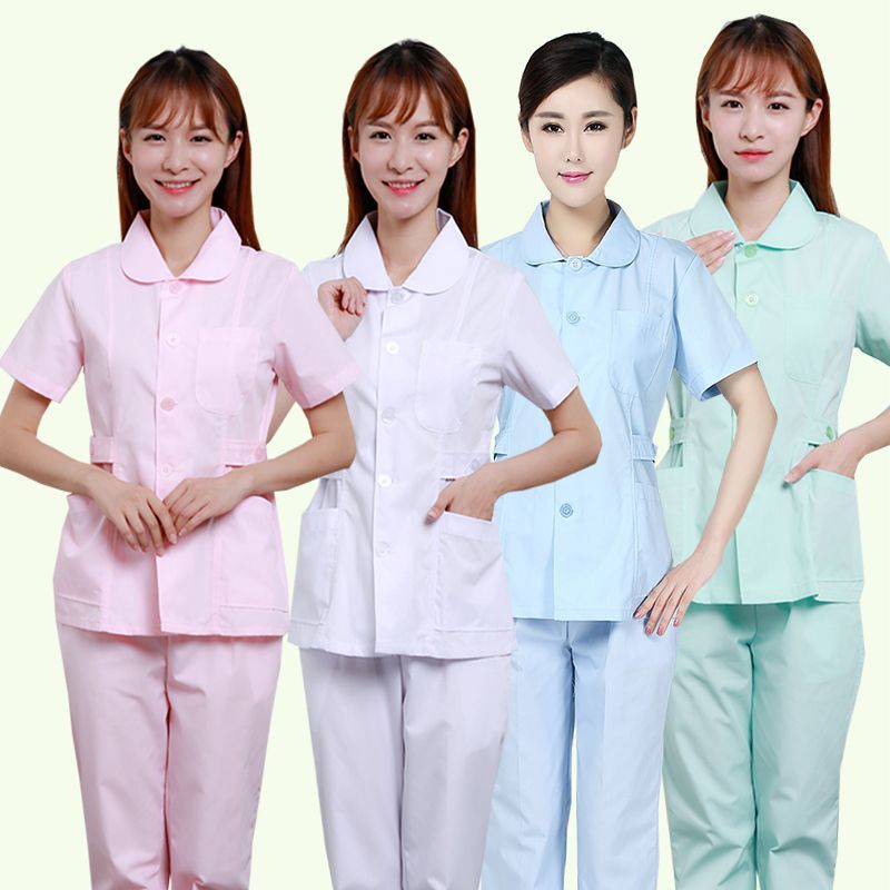 护士服分体套装短袖夏装圆领养老院护工工作服秋冬装夏装短袖保洁