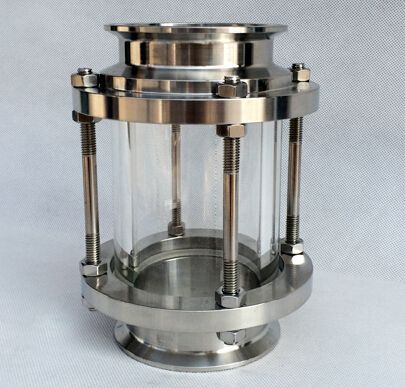 不锈钢焊接式卫生级视盅 水流直通视镜 不锈钢玻璃管视镜