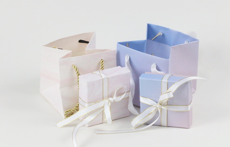 饰品包装盒两件套丝带包装盒手镯项链饰品盒手提袋礼品盒ins