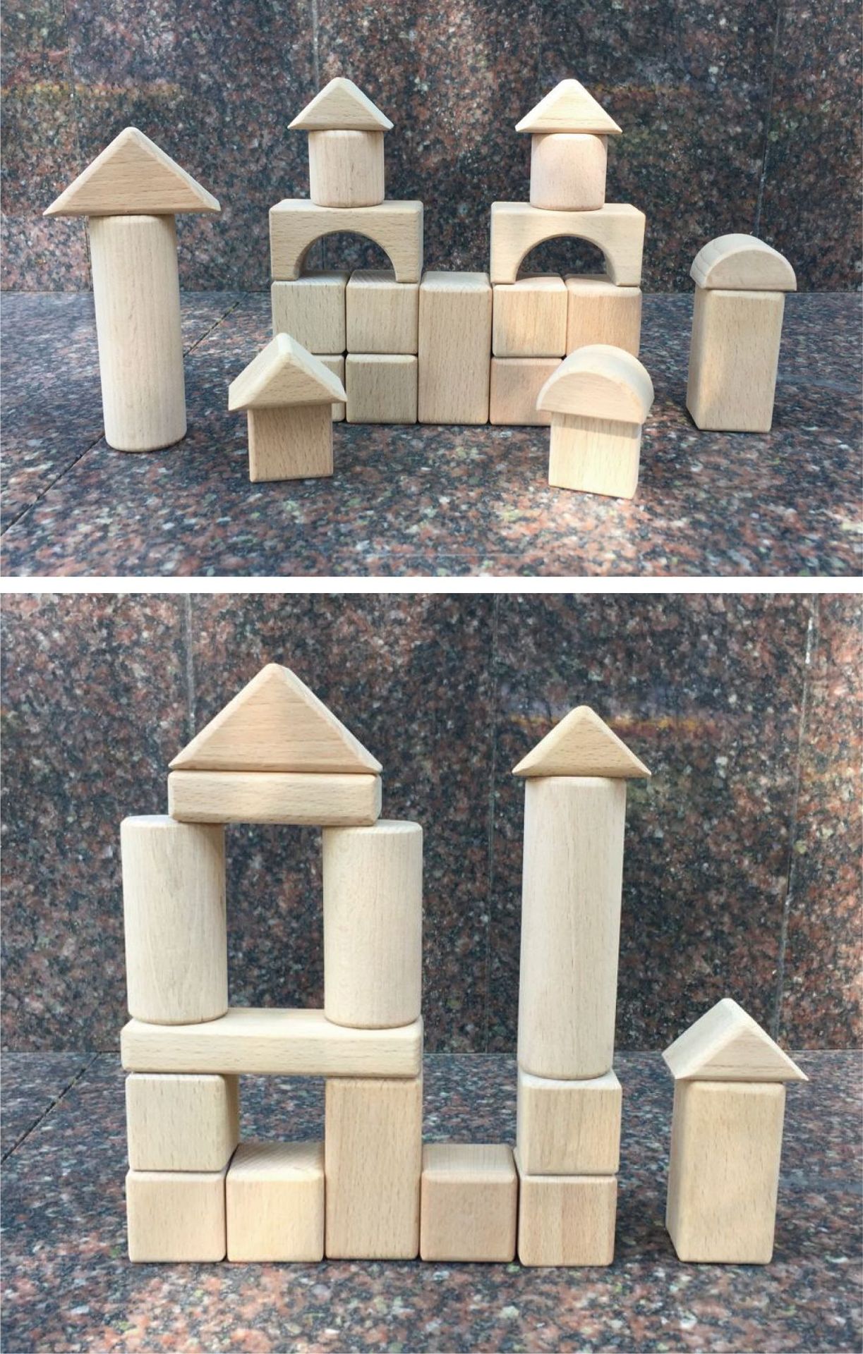 厂家定制榉木大颗粒积木玩具 创意新款儿童 智力开发儿童益智玩具