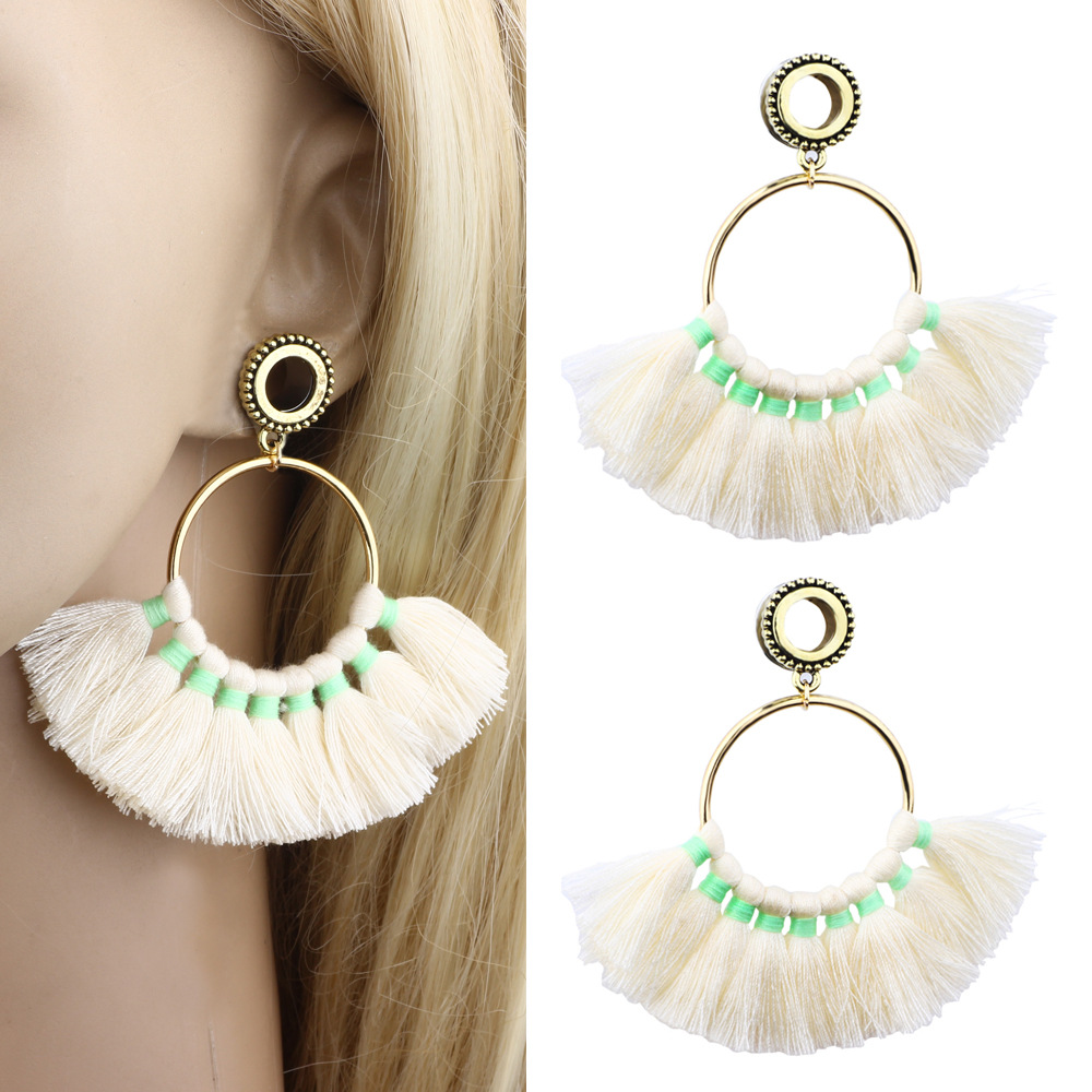 新款 亚马逊爆款耳扩耳廓扩耳器 扇形耳环 人体穿刺饰品