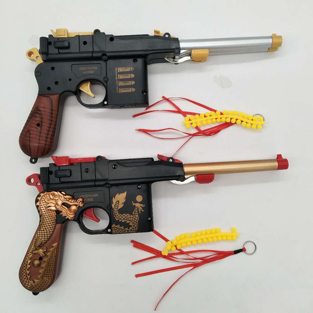 新品儿童玩具仿真塑料枪 塑料双管软弹枪 地边摊手枪厂家批发