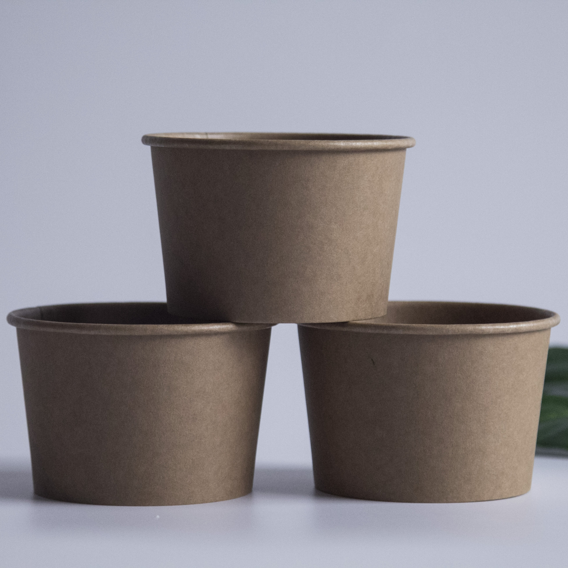 一次性加厚打包牛皮纸碗定制logo 600型臭豆腐纸碗定做免费设计