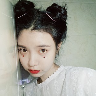 丸子头饰发圈真头发迷你假发包直发圈网红盘发器减龄双丸子头女