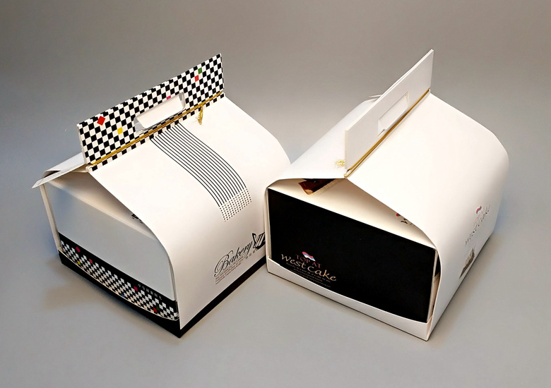 时尚8寸手提生日蛋糕盒 高档欧式烫金西点烘焙包装生日蛋糕盒6寸