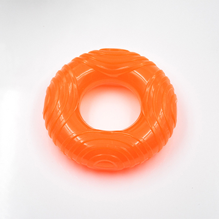 Factory Direct Supply TPR Thread Sound Transparent Circle Medium and Large Pet Molar Tooth Cleaning Rubber Ring New Dog Toy