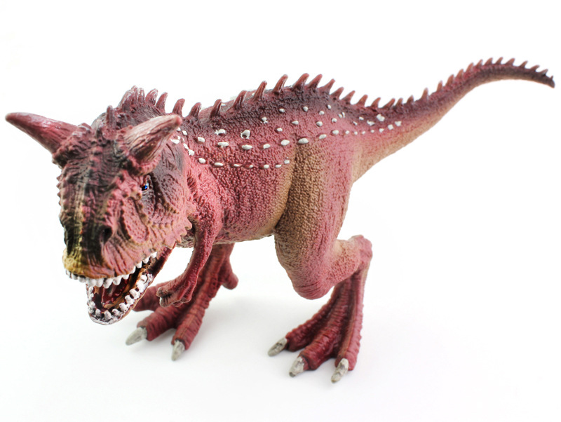 跨境侏罗红色牛龙模型玩具 实心塑胶仿真恐龙模型 静态儿童玩具